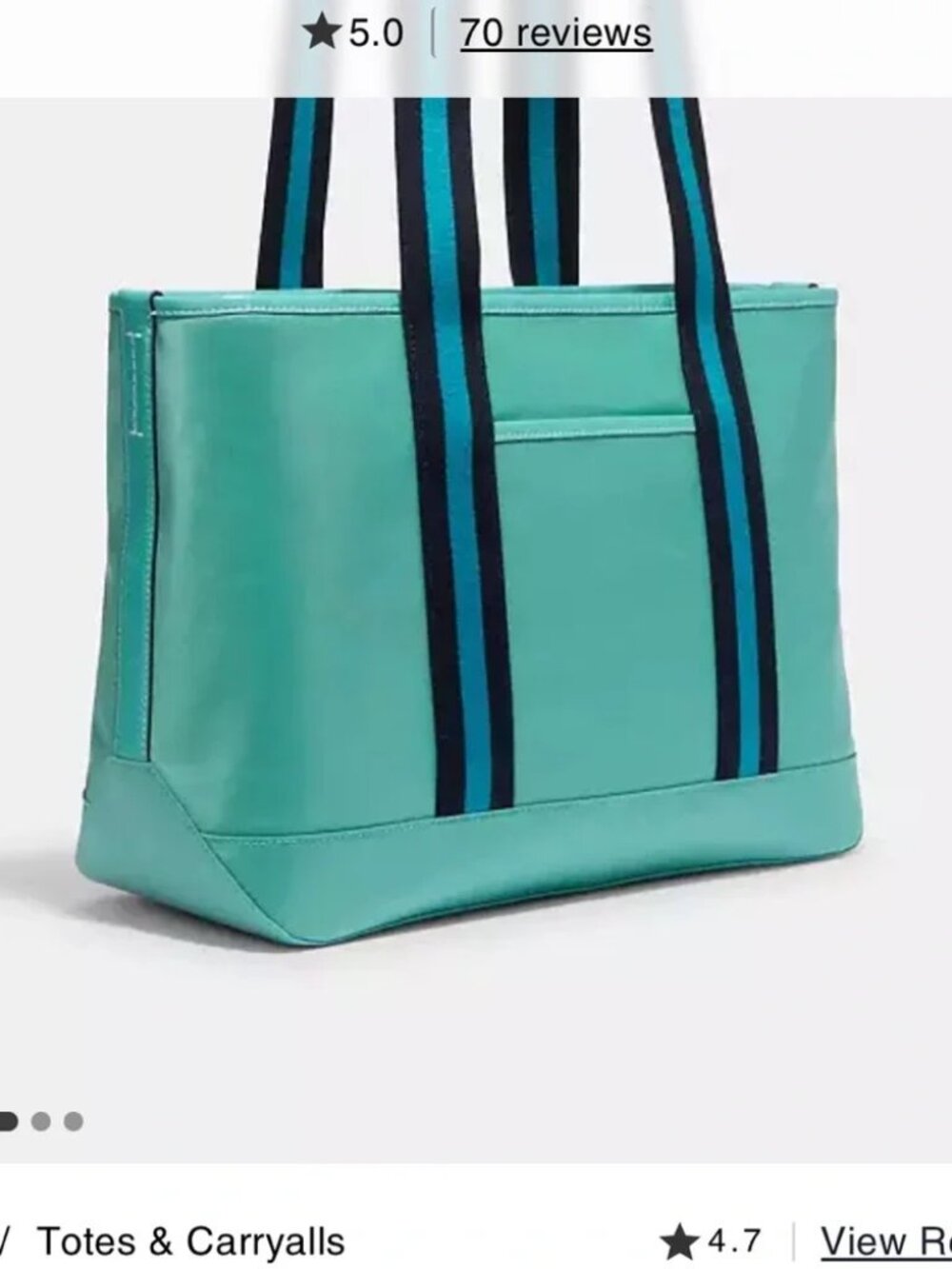 Coach NYL Ellis Tote Blue Green Multi - Picture 14 of 15